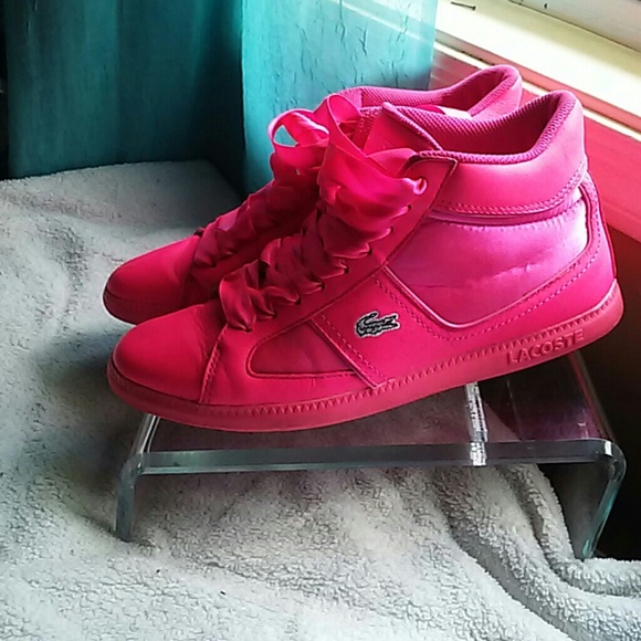 neon pink high tops